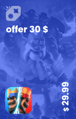 تصویر آفر 30 دلاری clash royal