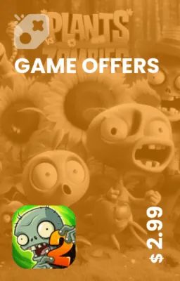 تصویر آفر 3 دلاری plant vs zombies 2