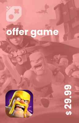 تصویر آفر 30 دلاری clash of clans
