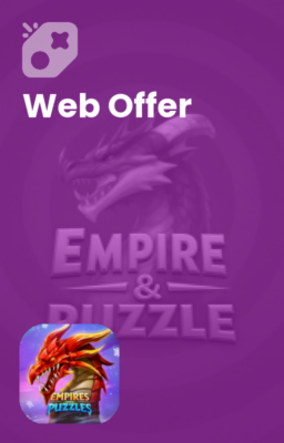 تصویر آفرهای وبسایت Empires & puzzles