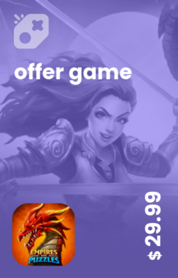 تصویر آفر 30 دلاری Empires & puzzles