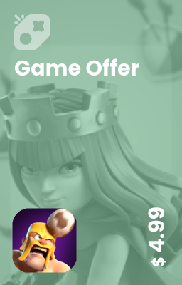 تصویر آفر 5 دلاری clash of clans