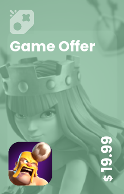 تصویر آفر 20 دلاری clash of clans
