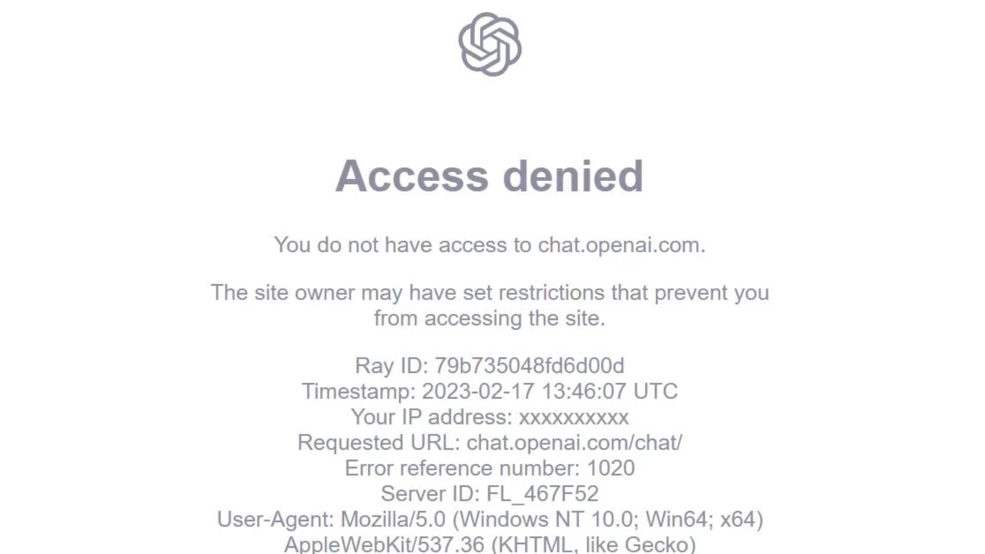 خطای Access Denied هنگام ورود به ChatGPT