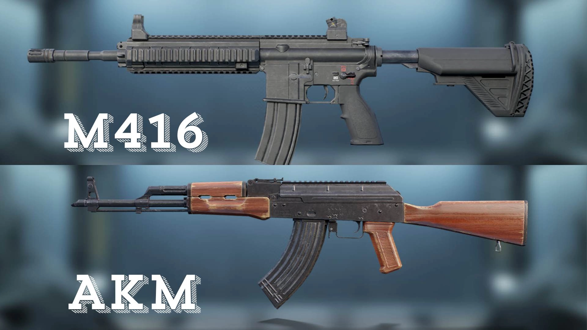 اسالت رایفل‌های M416 و AKM در پابجی موبایل